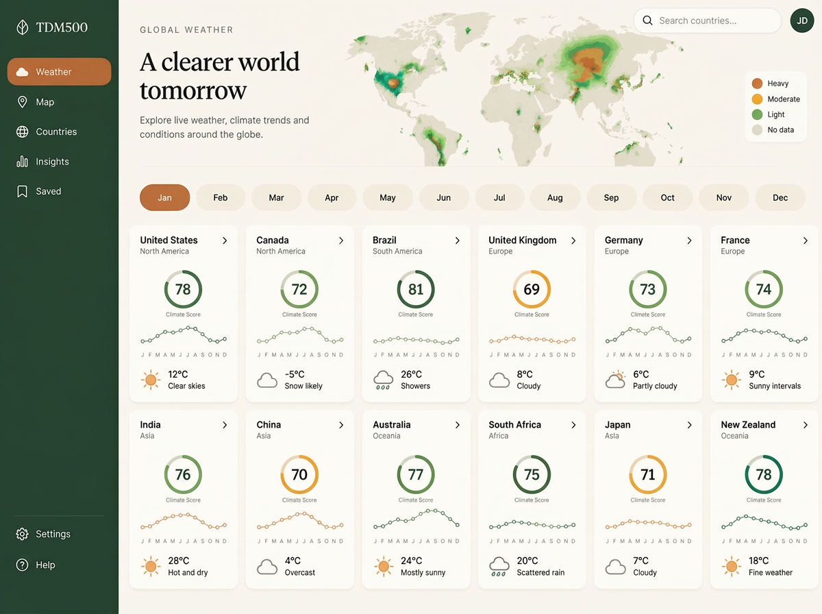 TDM500 Planner : itinéraire pays par pays avec météo mensuelle et budget par étape