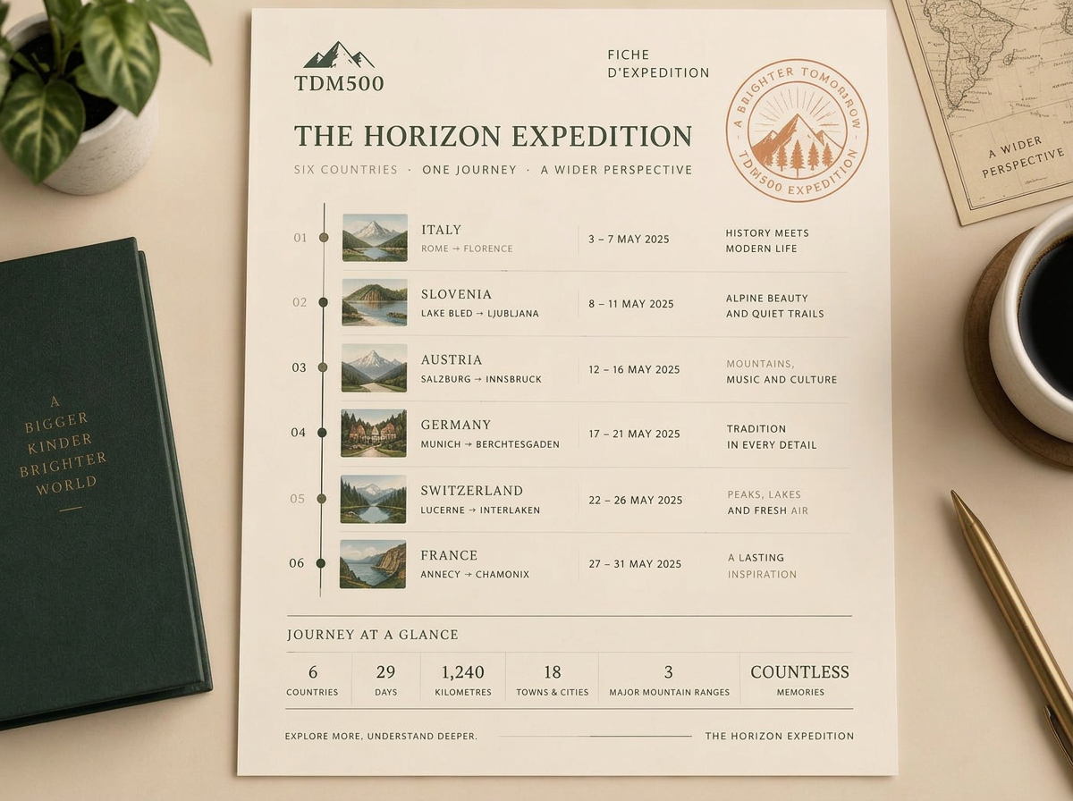 TDM500 Planner : aperçu du voyage et fiche d'expédition exportable